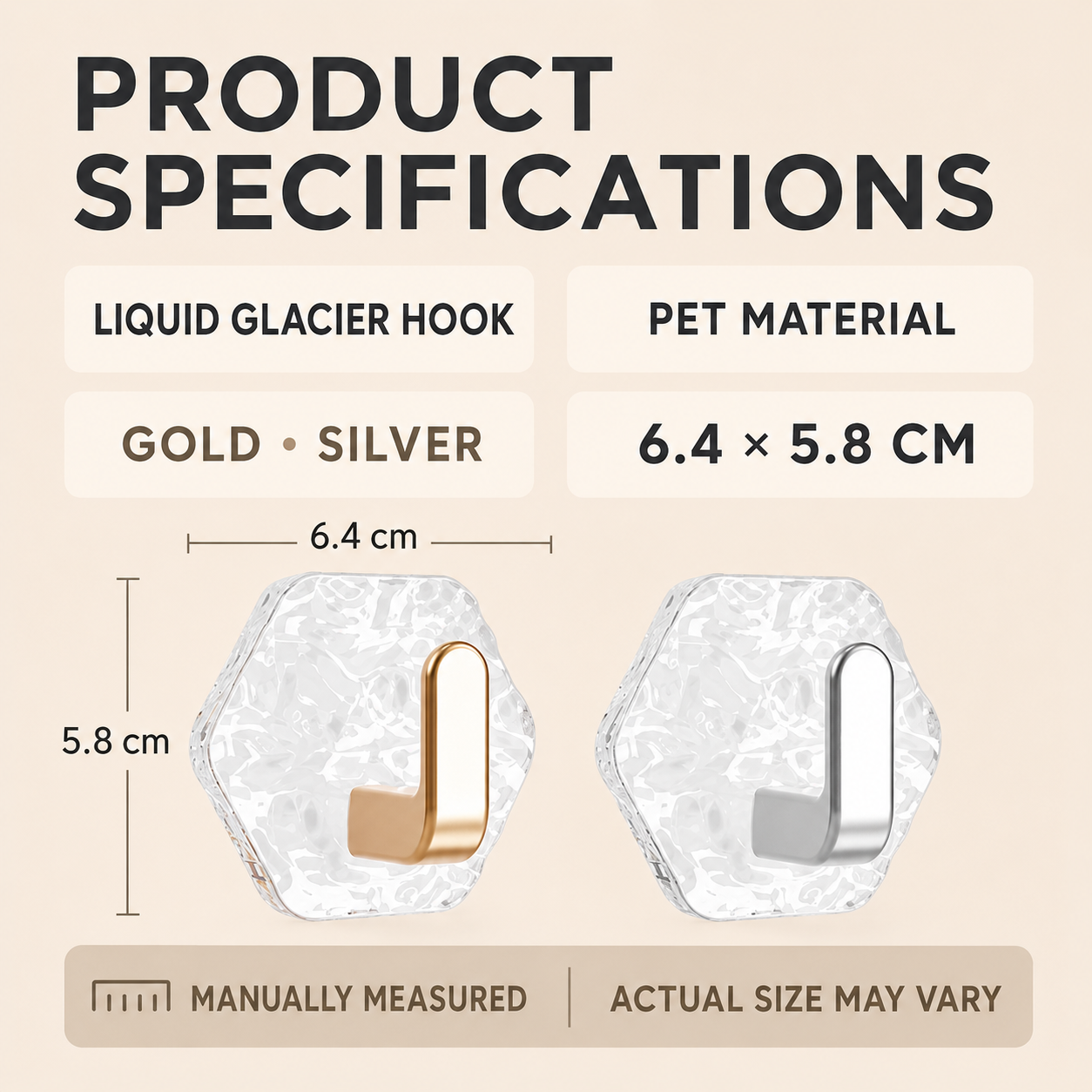 Crystal Damage-Free Adhesive Hooks