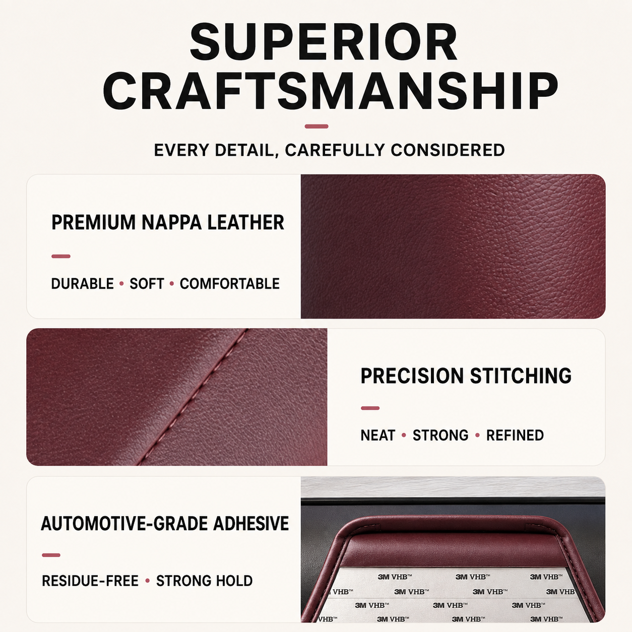 Premium Leather Car Door Organizer