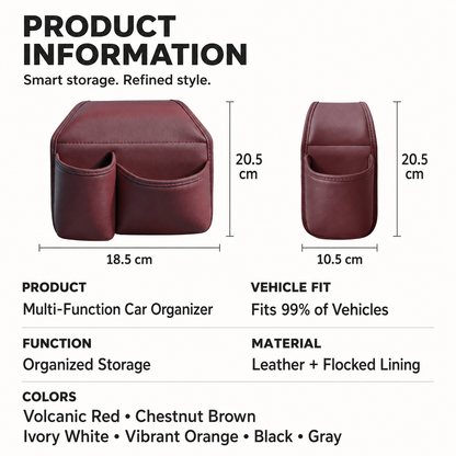 Premium Leather Car Door Organizer