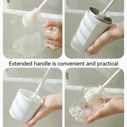 Buy one get one free 360° Silicone Bottle Cleaning Brush with Long Handle – Soft Bristle Cup Cleaner for Baby Bottles, Sports Bottles, Hydro Flasks, Lids, Teapots, Bowls & Narrow Containers Bottlewasher