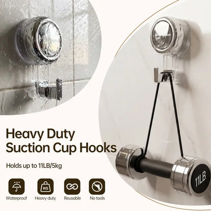 Suction Cup Hooks for Shower,Removable Shower Towel Hooks Suction Hooks No Drill Hook for Glass Door