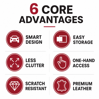 Premium Leather Car Door Organizer