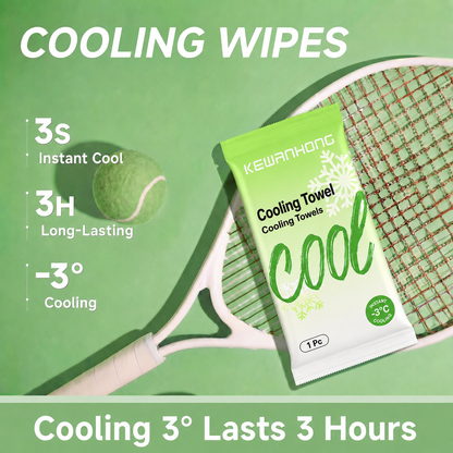Cooling Body Wipes, Individually Wrapped Body Cooling Wipes for Gym, Hot Weather, Travel & Camping, Extra Thick Oversized No-Rinse Shower Wipes, Mint Chill Scent