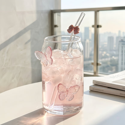 Sip in Style: The Butterfly Aesthetic Glass Can