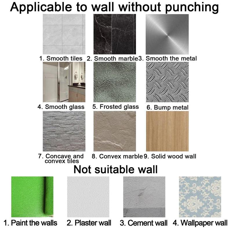 No-Drill Bathroom Shelves, Shower Organizer for Shampoo & Soap
