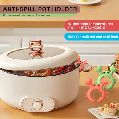 ✨Cute Crab Design Silicone Spatula Holders✨, 2.5in Mini Kitchen Heat-resistant Spatula Rack Spoon Rest Holder Steam Releaser, Cooking Accessory for Home Chefs, Cooking Accessories Gifts