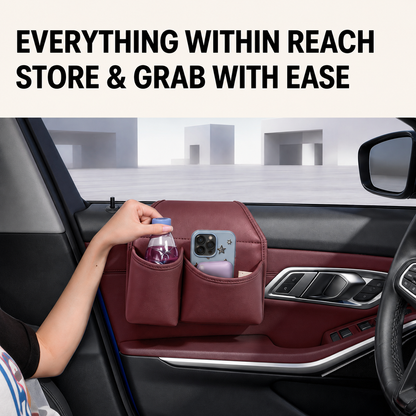 Premium Leather Car Door Organizer