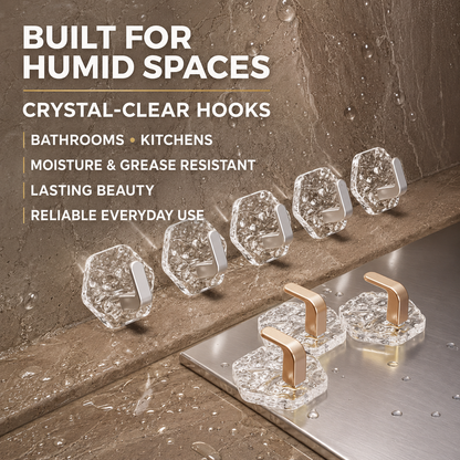 Crystal Damage-Free Adhesive Hooks