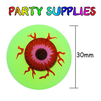 12 Pack Halloween Theme Designs Bouncing Balls, Glow in The Dark Bouncy Party Favors Supplies for Kids, Trick or Treating Goodie