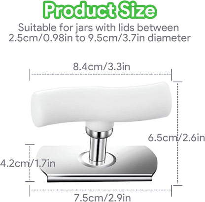 ⚡Adjustable Jar Opener for Seniors with Arthritis – Stainless Steel Easy-Grip Lid Opener for Weak Hands, Fits 1–4 Inch Lids
