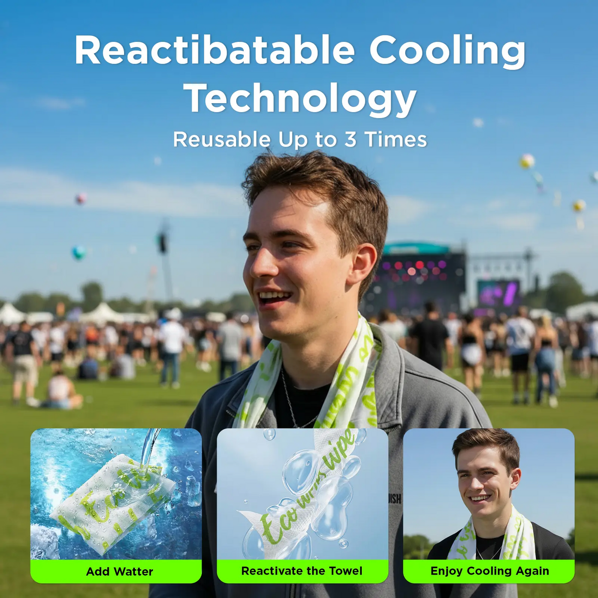 3-Second Reusable Cooling Towel