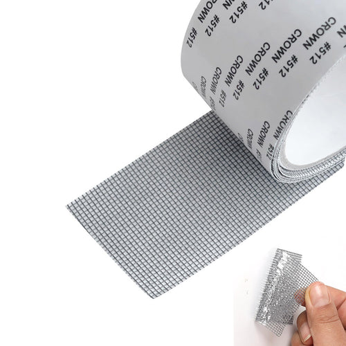 Grey Window Screen Repair Tape, 2IN X 30FT (360IN) Screen Repair Kit for Windows or Doors, Strong Adhesive Patch Kit Fiberglass Mesh Tape
