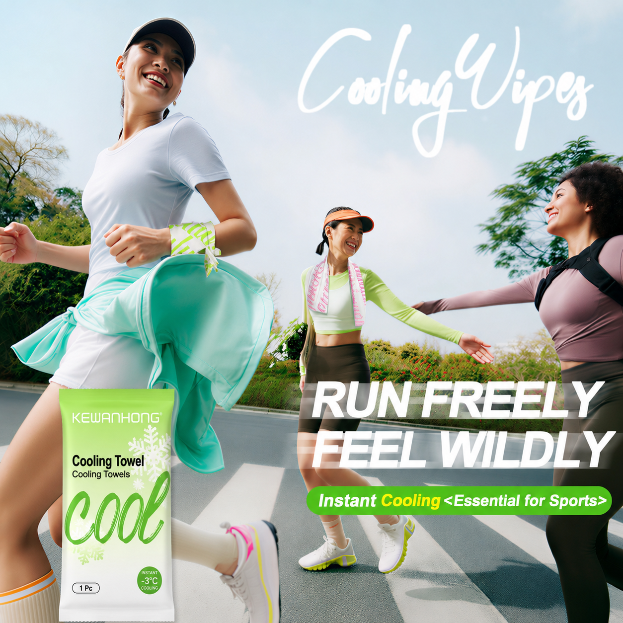 Cooling Body Wipes, Individually Wrapped Body Cooling Wipes for Gym, Hot Weather, Travel & Camping, Extra Thick Oversized No-Rinse Shower Wipes, Mint Chill Scent