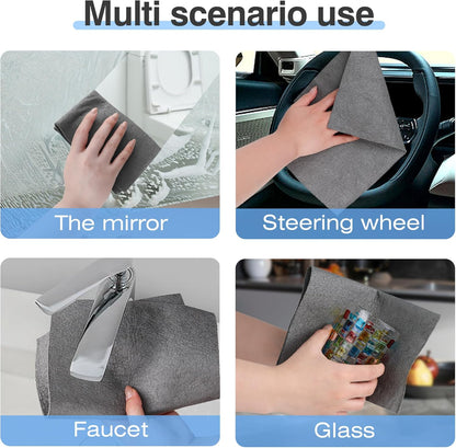 Thickened Magic Cleaning Cloth, Microfiber Streak Free Cloth, Reuseable Magic Fiber Towels Rags, Cleaning cloths with multipurpose use, miracle cloths for glass, kitchen and vehicle windows.