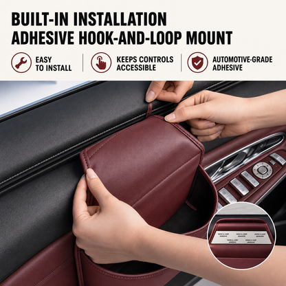 Premium Leather Car Door Organizer