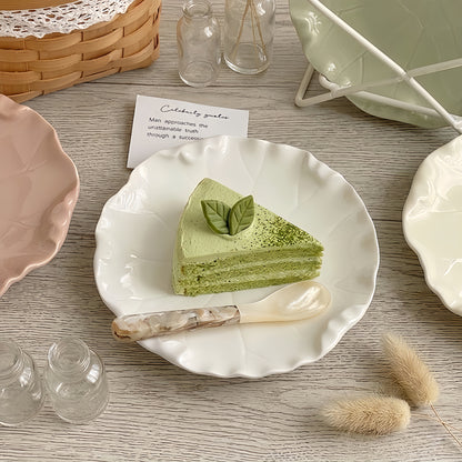 Cute Lotus Leaf Ceramic Dessert Plate