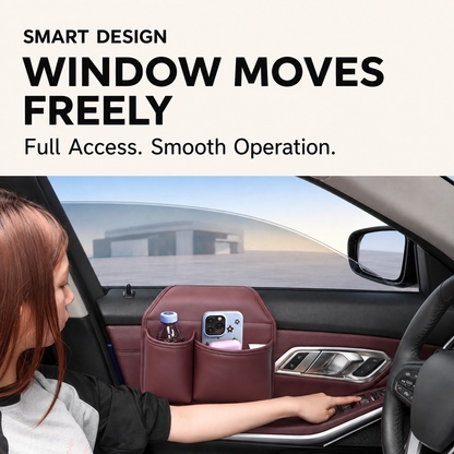 Premium Leather Car Door Organizer
