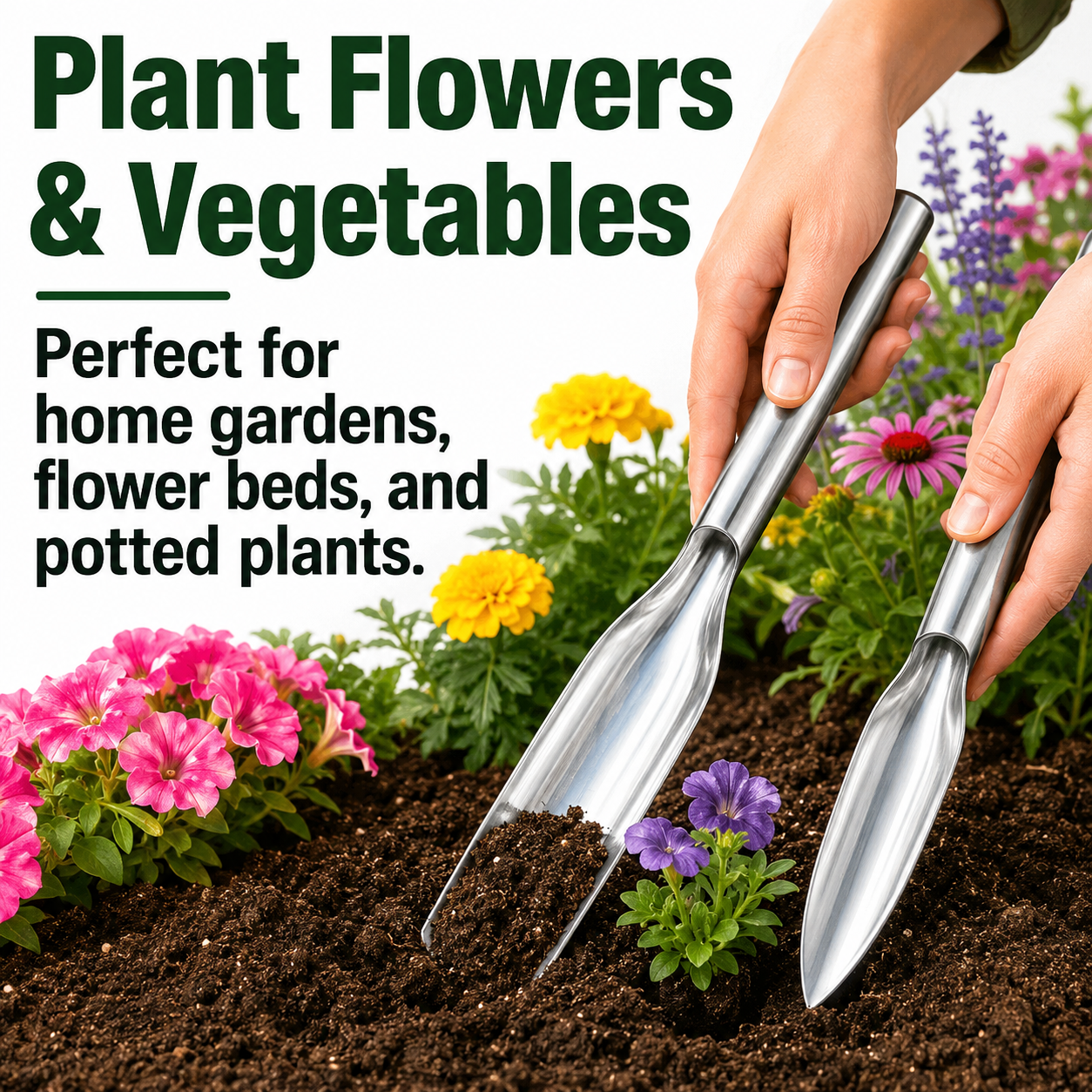 🌻 Pointed + Flat Trowel Combo Set