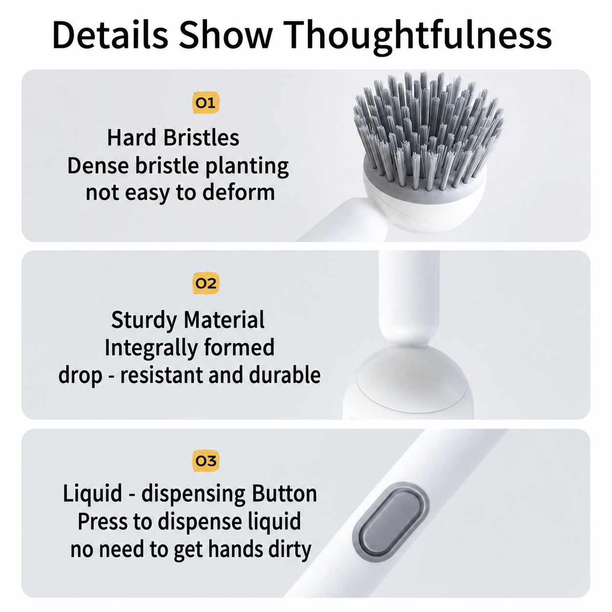 Dish Brush -6-in-1 Dish Brush with Detergent Dispenser - Adjustable Angle & Rotating Scrub Brush for Pots, Pans, Dishes & Utensils | Kitchen Cleaning Brush with Wall Mount for Sink, Stove & Cookware