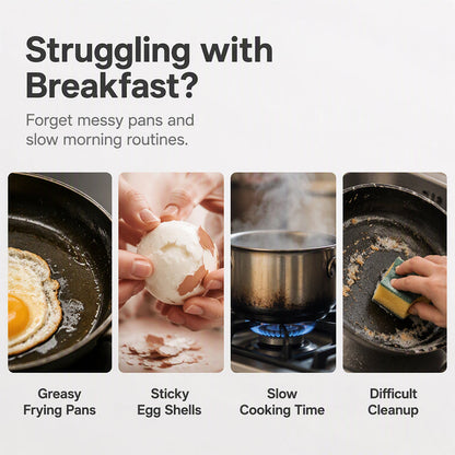 🥚Microwave Egg Poacher🥚 –🍳Dual‑cavity, non‑stick & easy clean. Healthier than frying